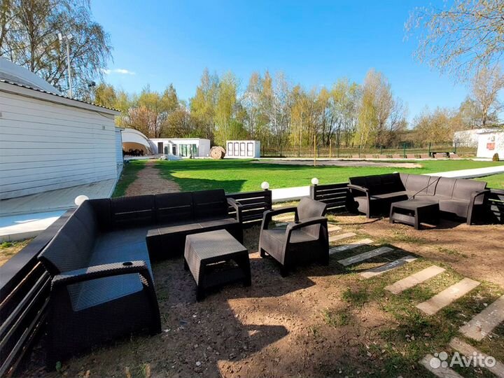 Садовая мебель из ротанга - диван угловой