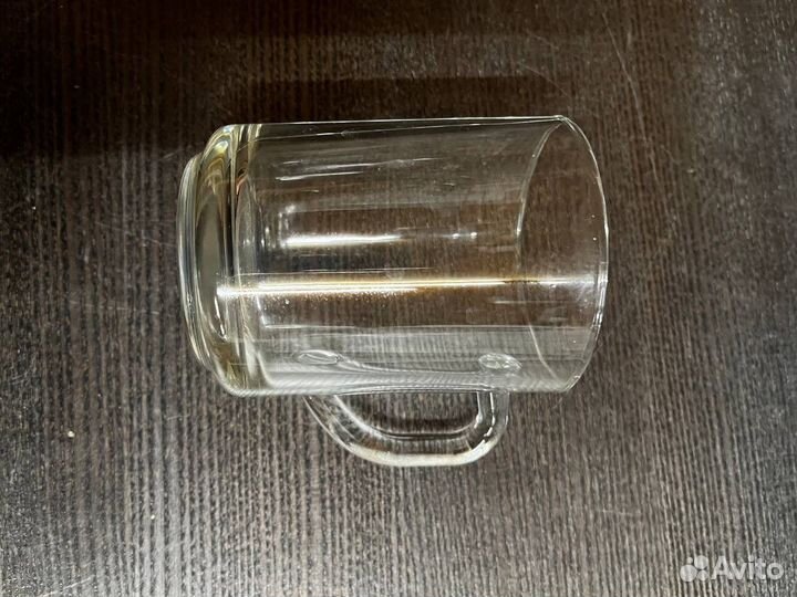 Прозрачная стеклянная чайная чашка, кружка