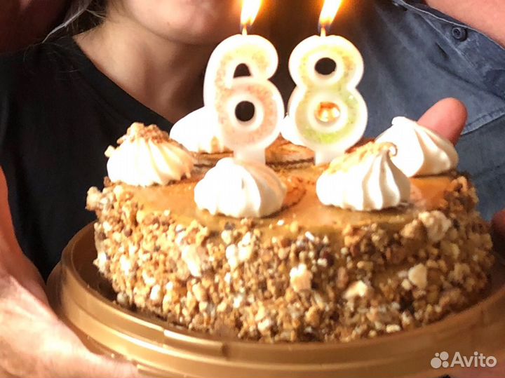 Свечи для торта. Любые цифры 0-9