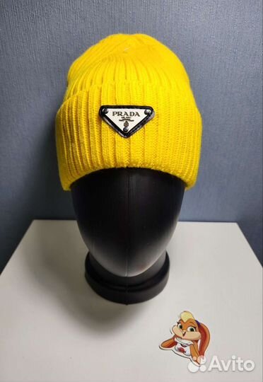 Шапка жёлтая Prada