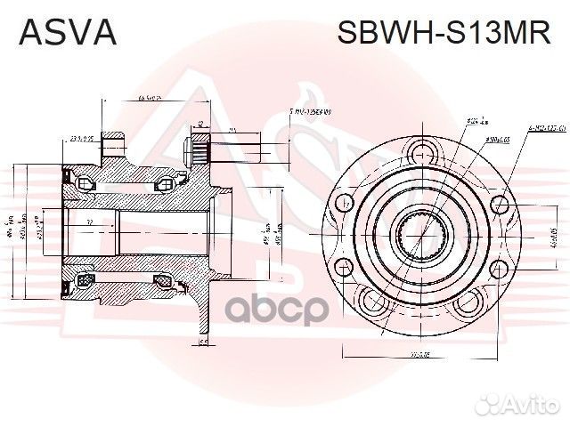 Ступица задняя sbwhs13MR asva