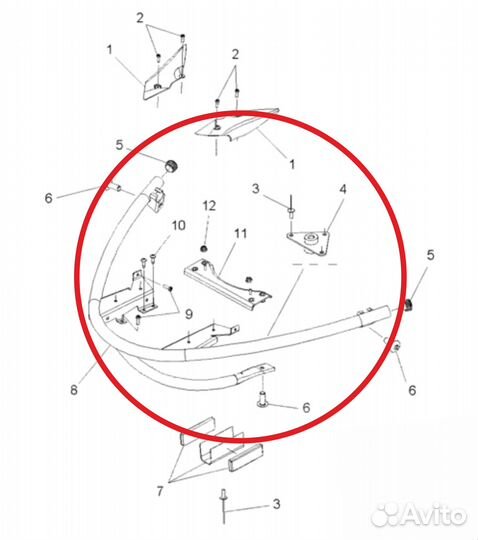 Бампер передний Polaris 1016297-458