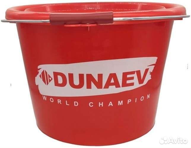 Ведро Dunaev красное 18л с крышкой