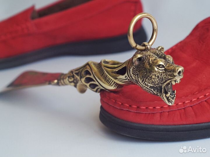 Ложка для обуви бронза