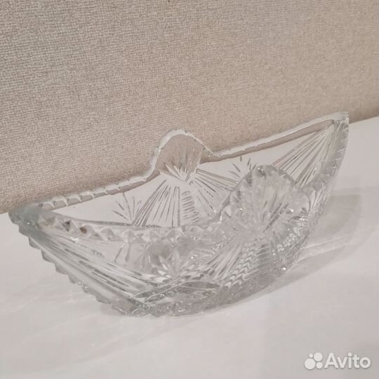Советская хрустальная ваза Ладья
