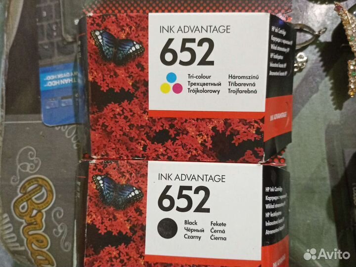 Картридж HP 652 чб+цветной новые, не распакованные