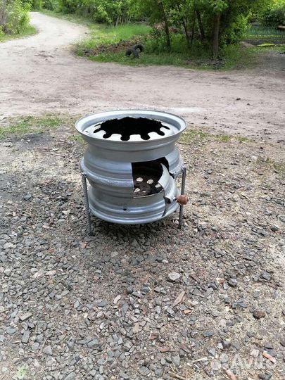 Печь для казана из дисков