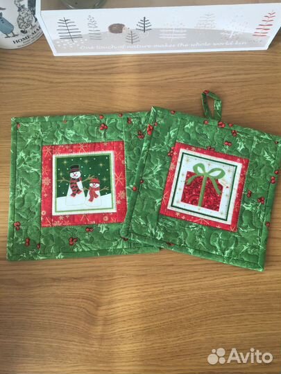 Прихватки для кухни с новогодней темой