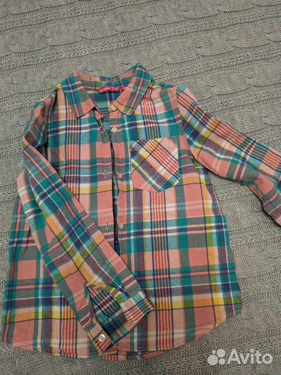 Рубашка в клетку из плотного хлопка