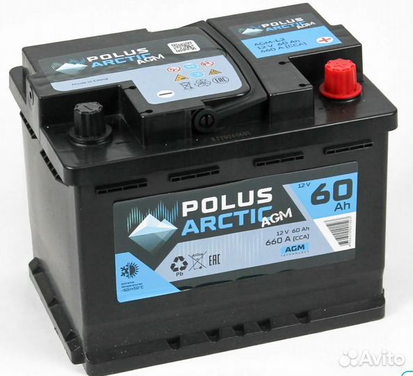 Аккумулятор polus arctic AGM 6ст-60.0