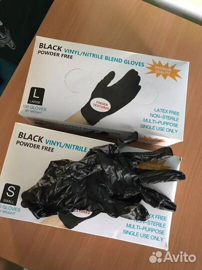Перчатки нитрил винил одноразовые