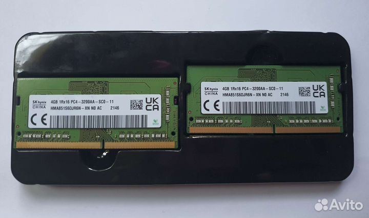 Оперативная память для ноутбука (2 штуки) ddr4 4gb
