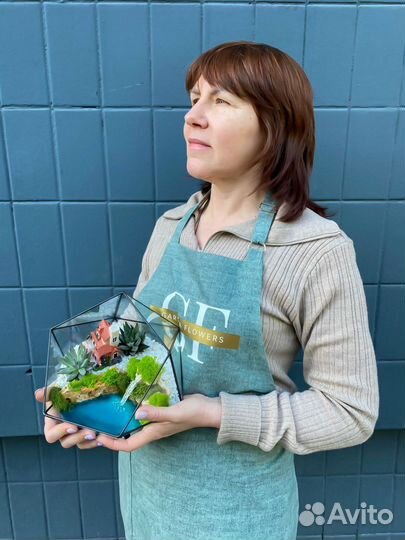 Флорариумы с суккулентами. Отличный подарок