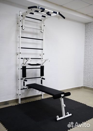 Шведская стенка 4в1 рукоход белая