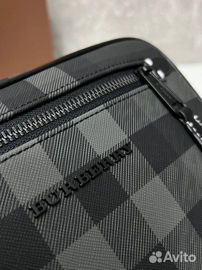 Мужская поясная сумка Burberry на пояс бананка кож