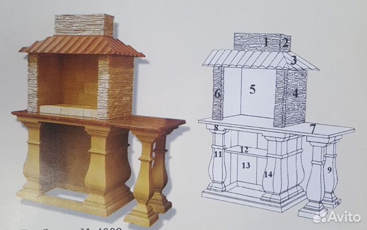 Бетонный мангал