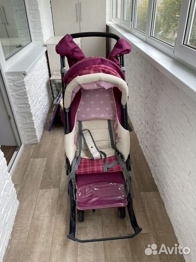 Детские санки коляска nika 7-4