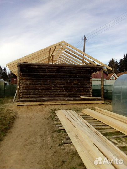 Сруб бани из бревна 6х4+2 с доставкой