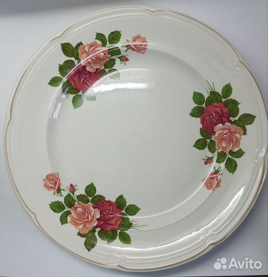 Блюдо зик Конаково Розы СССР