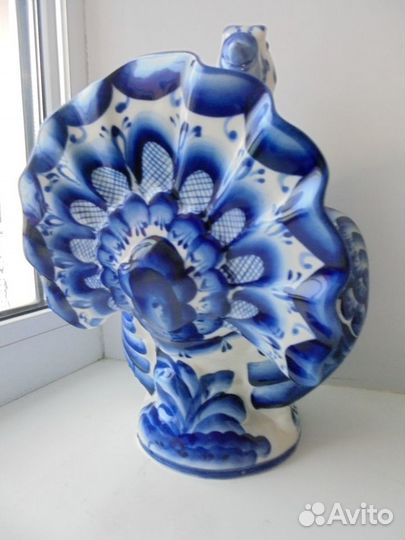 Гжель фарфор Токующий Глухарь Сосуд для вина/сока