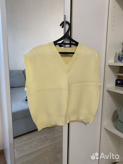 Жилет zara трикотажный женский новый