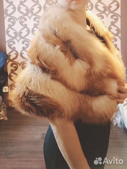 Палантин воротник из меха лисы