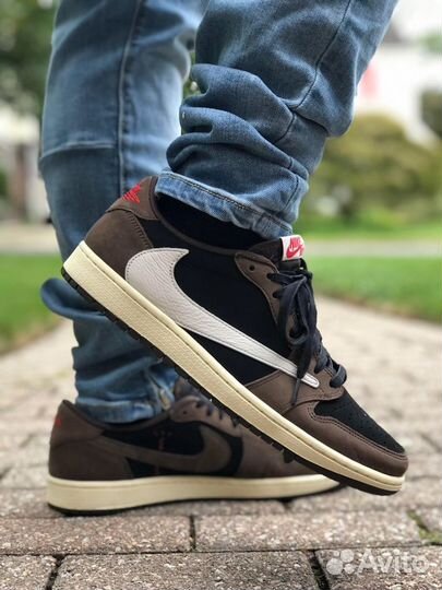 Кеды nike air jordan 1 low travis scott mocha