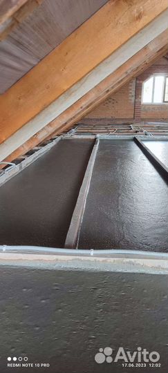 Пенобетон заливка потолков