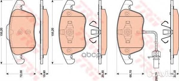 К-т дисков. тормоз. колодок GDB1814 TRW