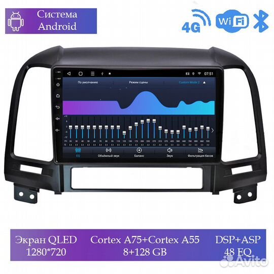 Магнитола Mstar Ts109013D для Hyundai Santa Fe2006