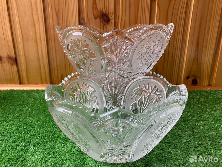 Хрусталь Чехия Салатники вазы СССР