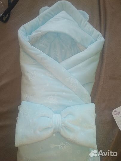 Конверт одеяло теплый на выписку