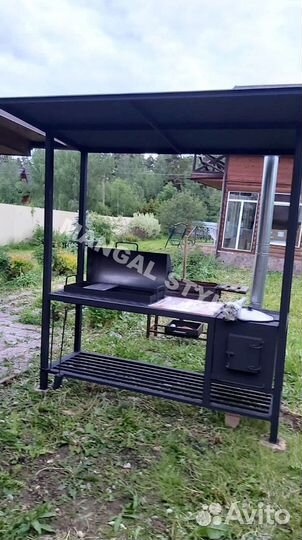 Мангал с крышей