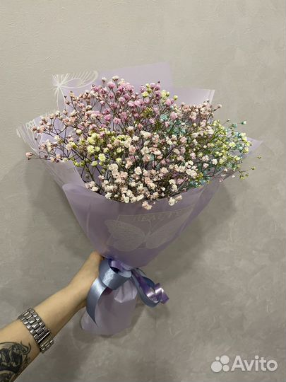 Букет цветов из гипсофилы