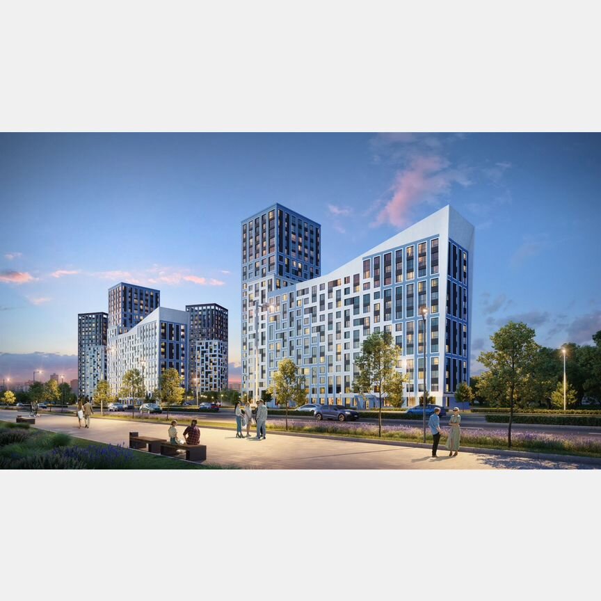 2-к. квартира, 55,5 м², 16/22 эт.