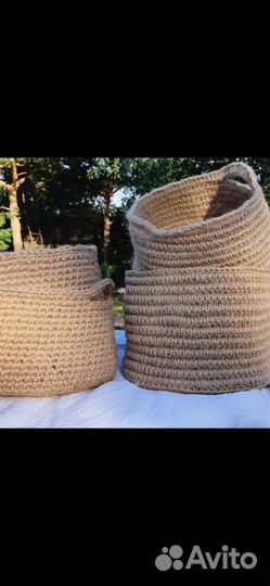 Корзинка из джута