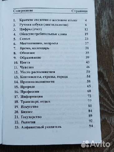 Мини-словарь языка жестов