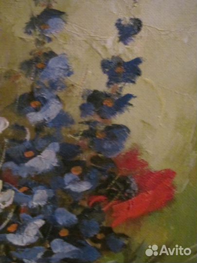 Маки. Живопись из Европы. Холст. Винтаж