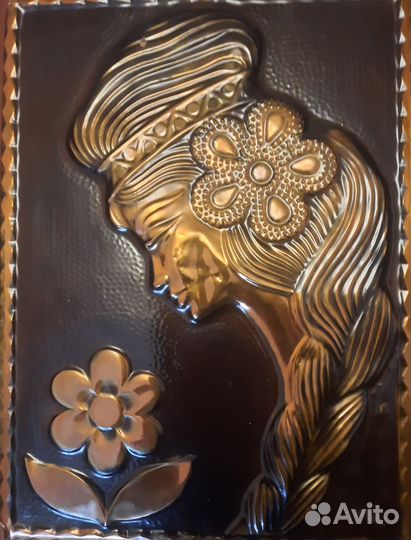 Картина медная чеканка СССР