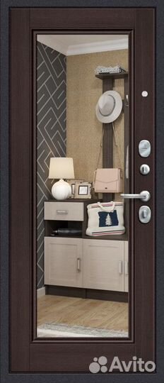 Входная металлическая дверь Порта 51П61 зеркало