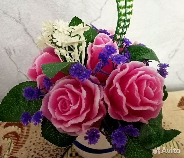 Букет цветы из мыла