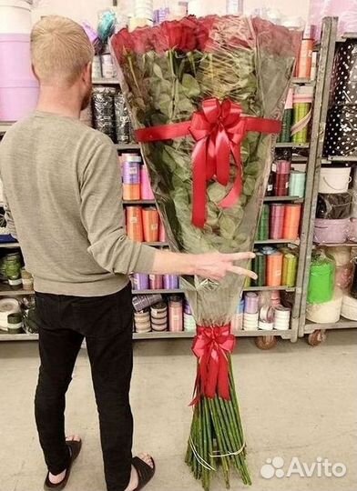 Высокие розы 150 160 170 180 190см доставка Москва