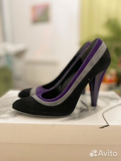 Туфли женские замшевые