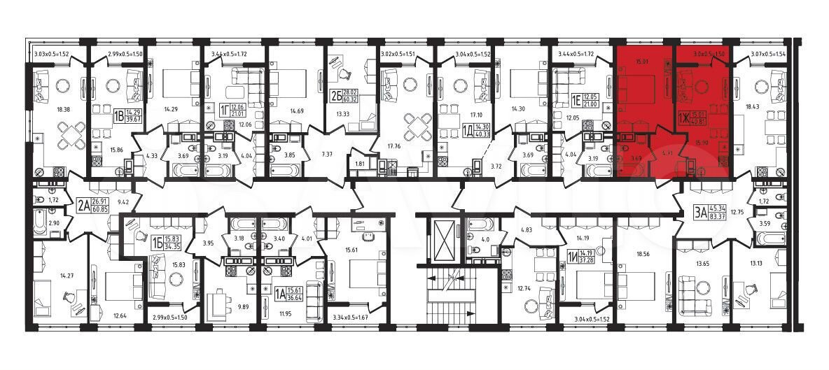 1-к. квартира, 40,8 м², 2/9 эт.