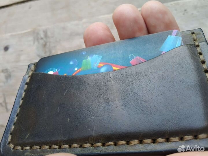 Картхолдер из натуральной кожи ручной работы