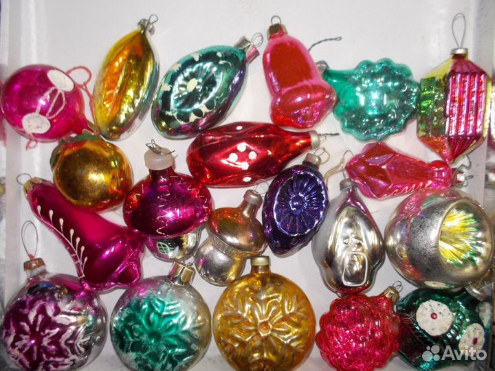 Ёлочные игрушки (стекло) СССР