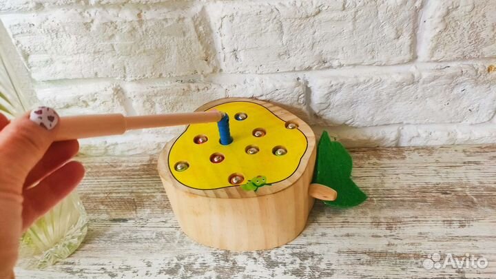 Игрушка магнитная рыбалка/поймай червячка