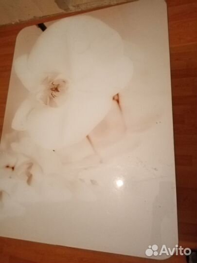 Кухонный стол риал обеденный раскладной стеклянный