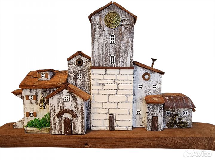 Декоративная композиция из дрифтвуда Старый Город