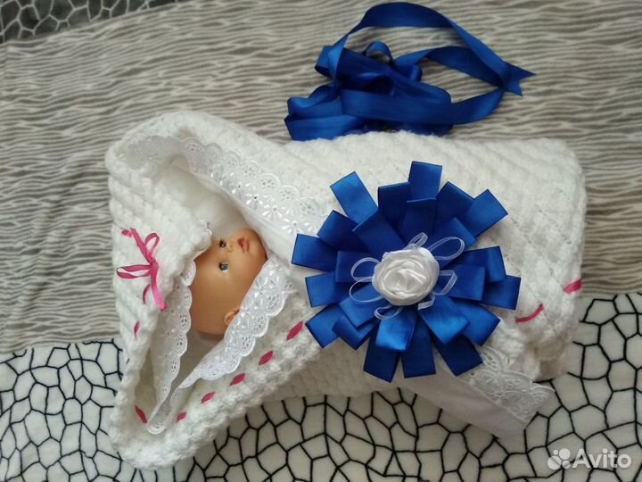 Плед ручной вязки